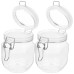 Fyctio Airtight Glass Food Preserving Jars - Set of 2, 32oz Jars for Storing and Preserving Dry Goods, Spices, and Sauces